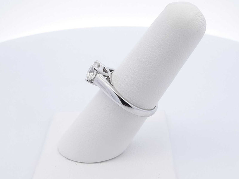 1.03 Ctw Tolkowsky Diamond & 14k White Gold Ring 3.8 Grams Size 6.5 Fw0825lpxzdu