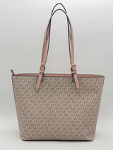 Michael Kors Medium Logo Pocket Tote Beige Aa0925orsa