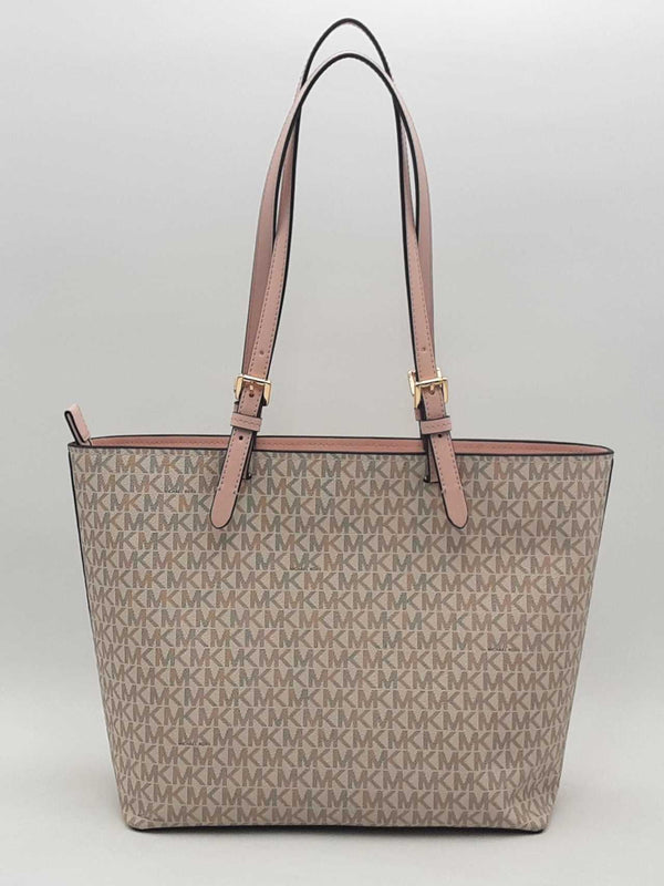 Michael Kors Medium Logo Pocket Tote Beige Aa0925orsa