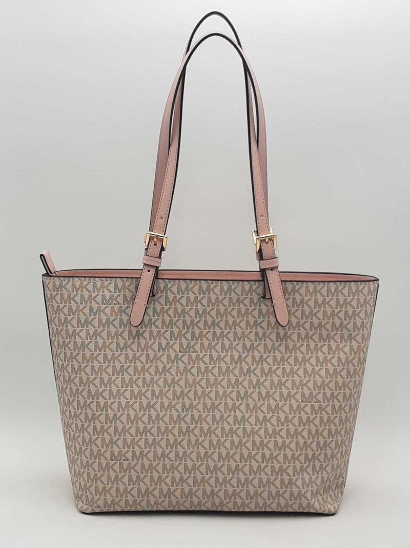 Michael Kors Medium Logo Pocket Tote Beige Aa0925orsa