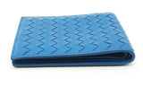 Bottega Veneta Nappa Intrecciato Bi Fold Wallet In Blue Eb0425crsa