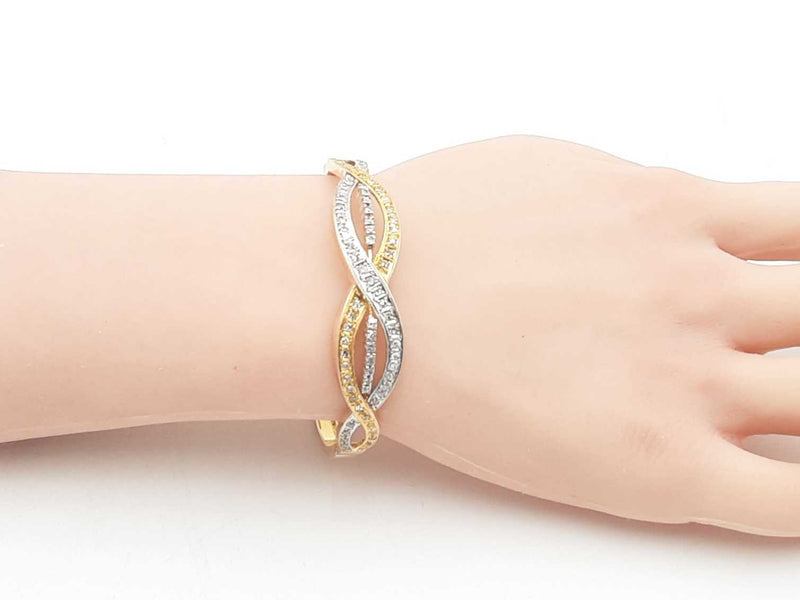 1.94ctw Diamonds 14k Yellow Gold 12.8 Grams Bracelet 9 Inch Sd0425ezxsa