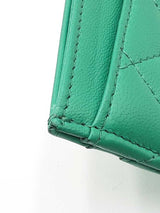 Chanel Classic Card Holder Wallet In Emerald Green Quilted Lambskin Fw0326wrzdu