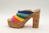 Christian Louboutin Rainbow Suede O Sister Platform Mules Size 36 Eb1224lxzsa