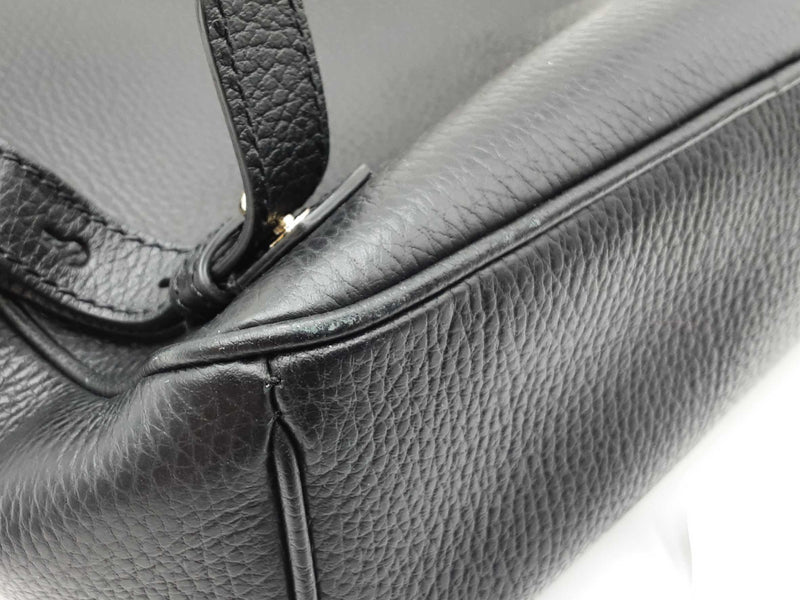 Gucci Soho Interlocking G Rucksack Black Pebbled Leather Backpack Fw0425wzxdu