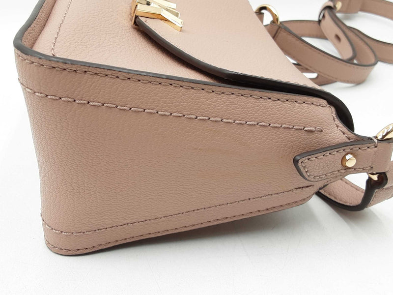 Michael Kors Sylvia Small Flap Crossbody Bag In Dusty Pink Leather Fw0924exdu