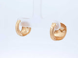 18k Yellow Gold Tri-tone Textured Hoop Earrings 4.3 Grams Fw0125ooxdu