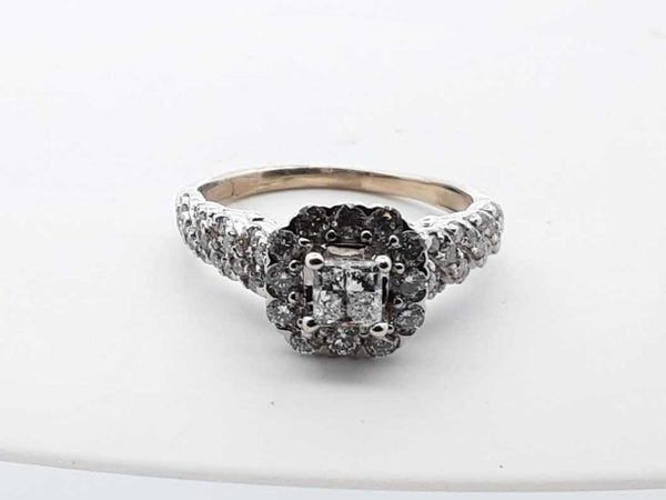 14k White Gold Diamond Solitaire Ring Size 5.75 2.6g 1.33cttw Lh0824prxde