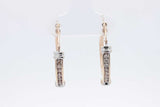 0.16cttw Diamond Hoop Earrings In 10k Yellow Gold 2.3 Grams Eb0926loxsa