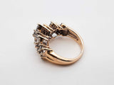 3.43 Cttw Diamond & 14k Yellow Gold Waterfall Ring 7.1 Grams Size 6 Fw0825scrdu