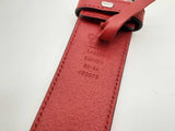 Gucci 546389 Rosso Red Leather Interlocking Gg Buckle Belt Size 34 Do0624oxzde