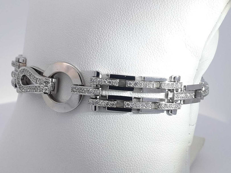 1.17 Cttw Diamond 14k White Gold 22.1 Grams Fancy Bracelet 7 In Aa0725lwxzsa