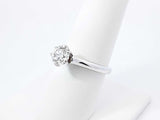 1.02 Cttw Diamond & 14k White Gold Solitaire Engagement Ring 3.9 Grams Size 7.25 Fw0726lcexdu