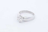 0.8ctw Diamond Solitaire Ring In 14k White Gold 4.6 Grams Size 6.5 Eb0426lxxzde