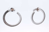 18k White Gold Hoop Earrings 5.8 Grams Eb0924owxsa