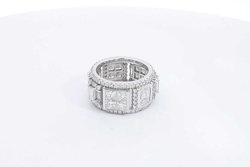Approx. 5.8ctw Diamond Eternity Band In 18k White Gold 10.3g Size 6 Eb0225wrxzsa