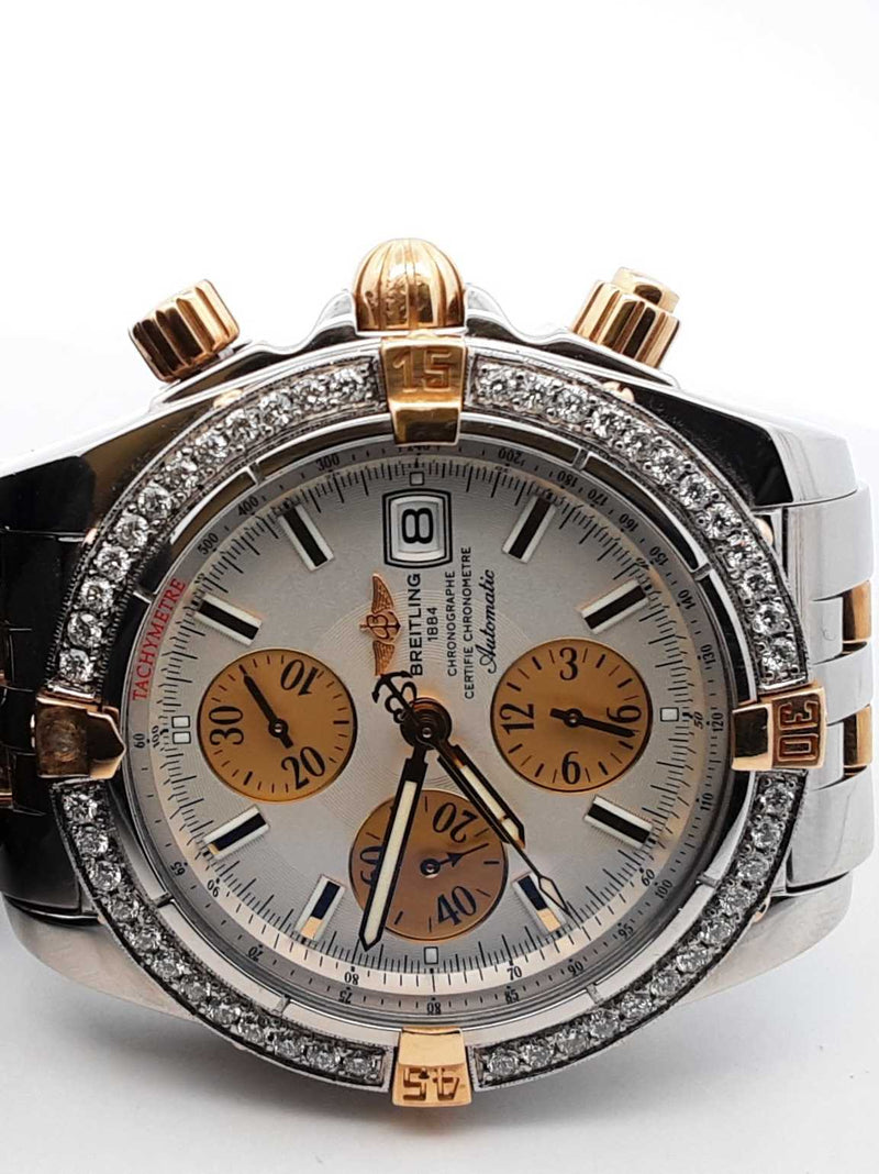 Breitling Chronomat Evolution Diamond & Steel 44mm Automatic Watch Fw1124pixzdu