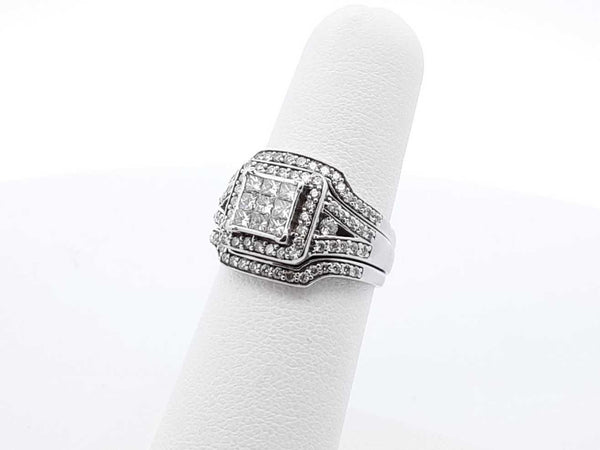 1.78ctw Diamonds 14k White Gold 5.7 Grams Ring Size 6 Sd0825crzdu