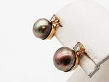 Multicolor Iridescent Gray Pearl 14k Yellow Gold 10.5g Ensemble Set Do0526rxzde