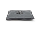 Chanel Classic Gray Quilted Card Holder Wallet Fw0225oxzdu