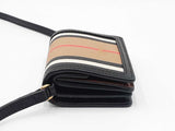 Burberry Jessie  Icon Crossbody Card Case Stripe Coated Canvas Fw1026oxzdu