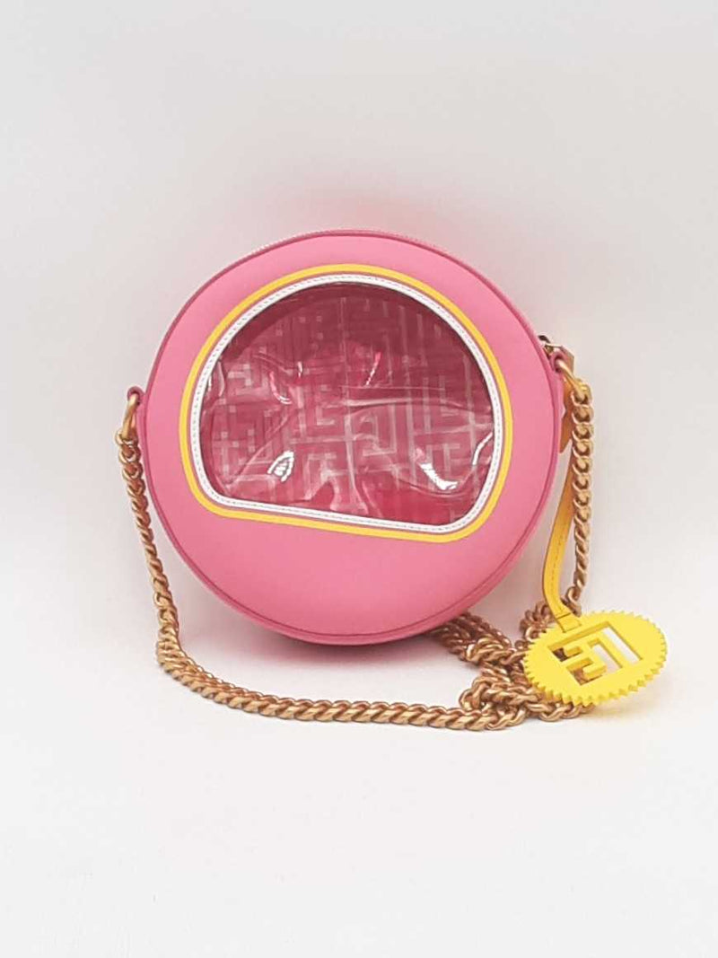 Balmain Barbie Translucent Pink Disco Round Crossbody Eb0425lxxzsa