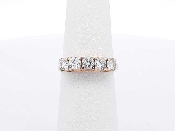 0.75 Cttw Five Stone Diamond & 14k Yellow Gold Ring 3.4 Grams Size 6 Fw0625ozxdu