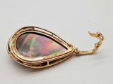 Dark Iridescent Mother Of Pearl 14k Yellow Gold 11.38g Ensemble Do0626cxzde