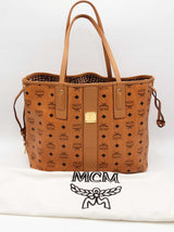 Mcm Cognac Visestos Reversible Liz Shopper Tote Bag Eb0626wxzsa