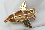10k Yellow Gold Angel Pendant With Diamonds 5.4 Grams Eb0926lrxsa