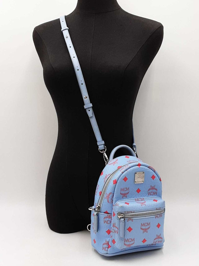 Mcm Visetos Mini Stark Bebe Boo Visetos Coated Canvas Backpack Fw1025orzdu