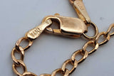 14k Yellow Gold Cuban Link Chain Necklace 3.3 Grams 22.5 Inch Eb0826owxde