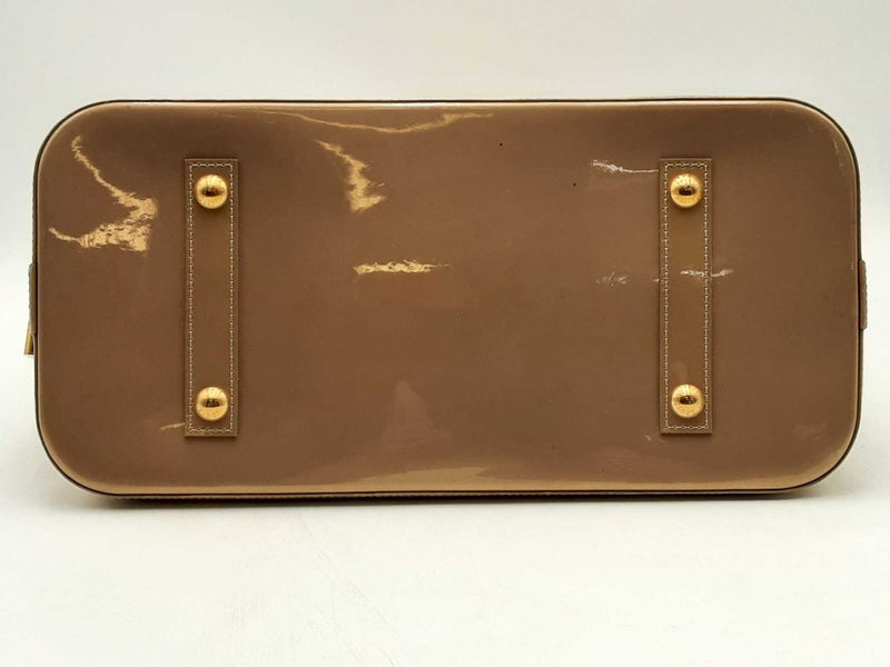 Louis Vuitton Alma Gm Vernis Beige Handbag Aa0525pzxsa