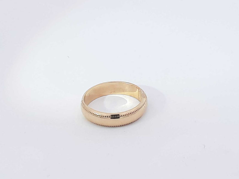 14k Yellow Gold 3.3 Grams Wedding Band Size 5 Aa0825lzxsa