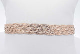 14k Yellow Gold Multistrand Woven Herringbone Bracelet 10.2g 7 Inch Eb0726rwrsa