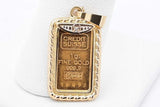 Credit Suisse 999.9 Fine Gold Pendant Set In 18k Gold 2.7 Grams Eb0926pxzde