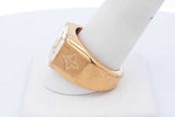 Louis Vuitton Monogram Gold Tone Signet Ring 16.3 Grams Size 10 Eb0726oxzde