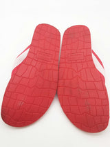Jimmy Choo Red & White Flip Flops Size 42.5 Eb0925lrxde