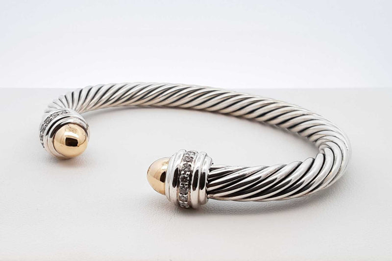 David Yurman Classic Cable Bracelet In Sterling 44.5 Grams 7 Inch Fw1025rxzdu