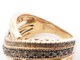 Le Vian Diamond Crossover Ring In 14k Gold 10.1 Grams Size 6.75 Fw0926czxdu