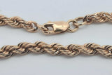 14k Yellow Gold Rope Chain Necklace With 10k Clasp 16.2g 18.5 Inch Eb0326lxxzsa