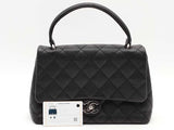 Chanel Caviar Top Handle Black Handbag Aa0926lzxzsa