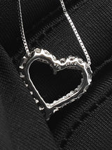 0.25 Ctw Diamond & 14k Gold Open Heart Pendant Necklace 2.9g 20 Inch Fw0826wzxdu