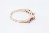 Diamond & Ruby Ring In 14k Yellow Gold 2.7 Grams Size 9 Eb0925ixdu