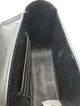 Versace La Medusa Black Leather Top Handle Bag Eb0826pxzde