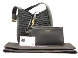 Yves Saint Laurent Le 5 A 7 Black Raffia Hobo Bag Sd1125ezxde