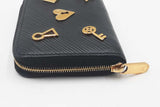 Louis Vuitton Black Epi Leather Love Lock Zippy Coin Purse Wallet Eb0626lcrdu