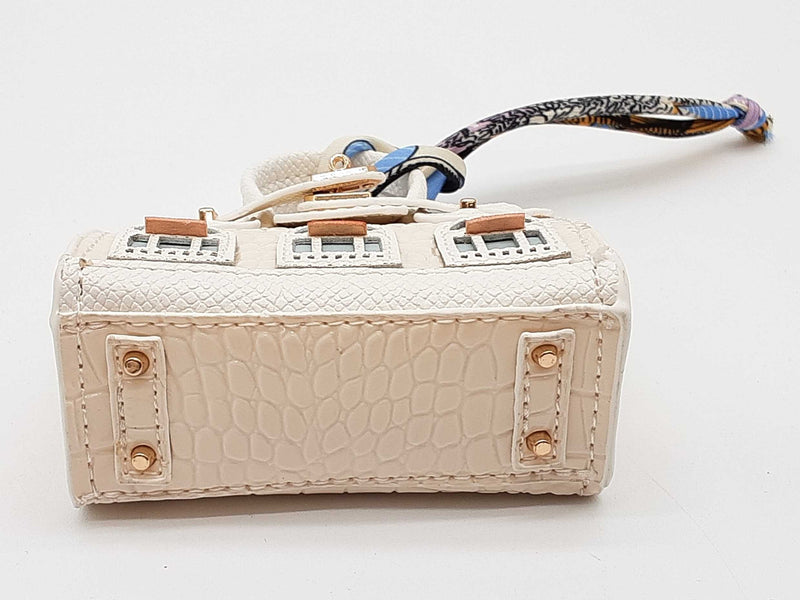 White Building Mini Bag Charm Do0725ede
