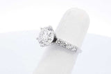 3.3cttw Diamond Ring In 14k White Gold 3.8 Grams Size 4 Eb0526wxxzde