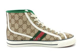 Gucci Tennis 1977 Gg Canvas High Top Sneakers Size 39.5 Eb1026lcrsa